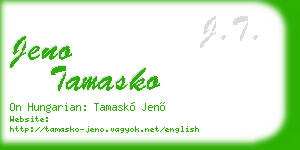 jeno tamasko business card